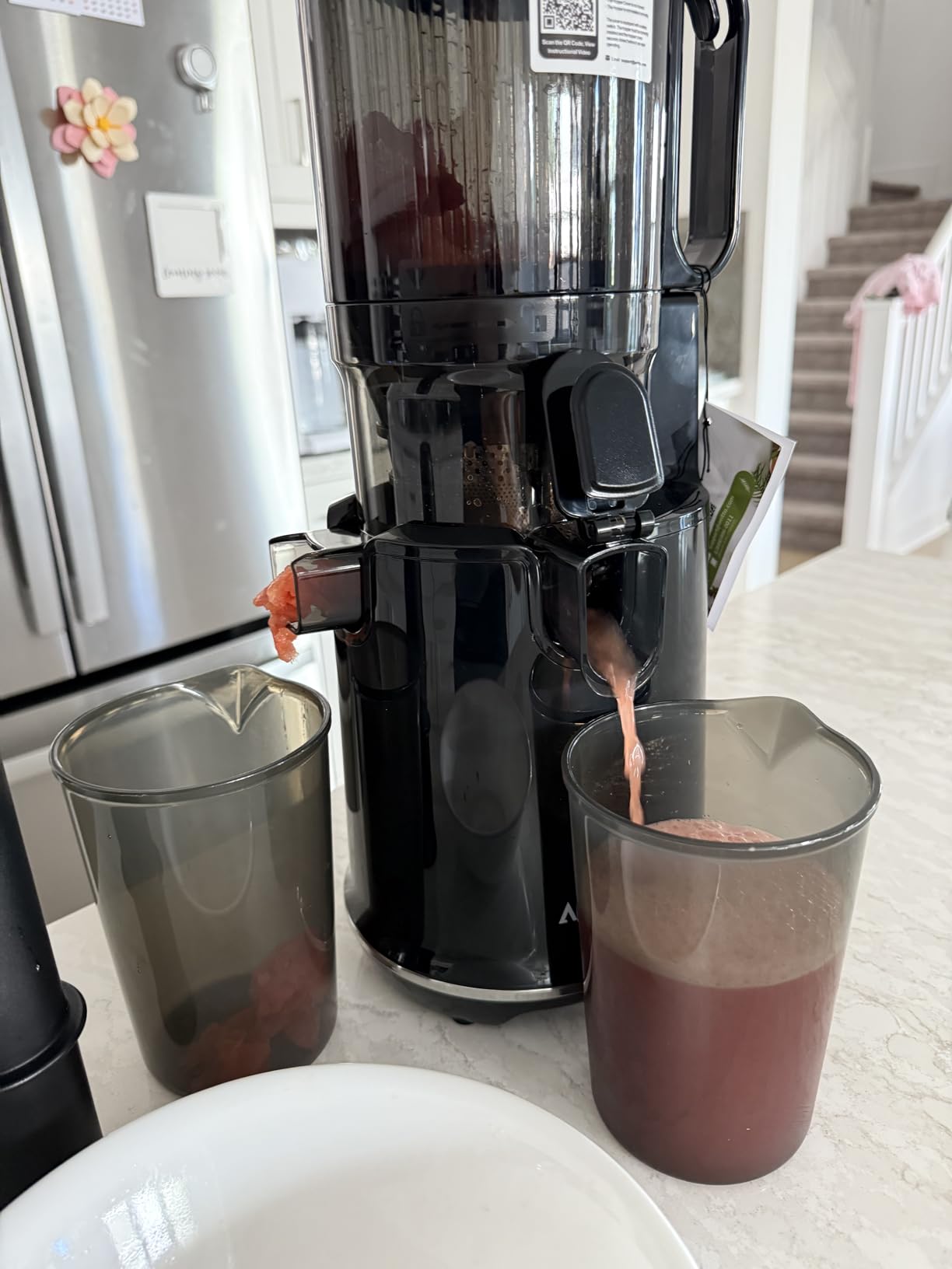 Aeitto Cold Press Juicer Machines, 5.3-Inch Wide Mouth Hopper, Slow Masticating customer photo 2