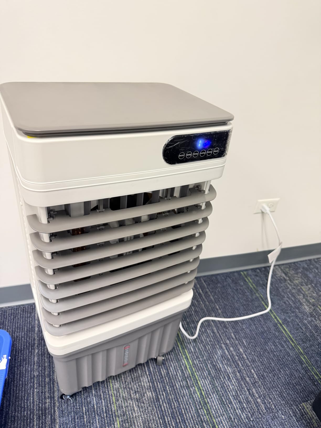 MEPTY 1800CFM Swamp Cooler, Evaporative Air Cooler with 5.3 Gallon Water Tank, 4 Ice Packs, 3 Speeds&Modes, 120°Oscillation, Remote, Portable Outdoor Air Conditioner for Patio Garage Use customer photo 2