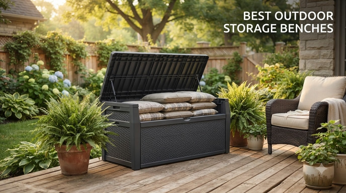 best outdoor storage benches