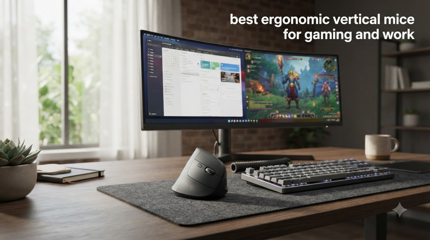 best ergonomic vertical mice for gaming and work