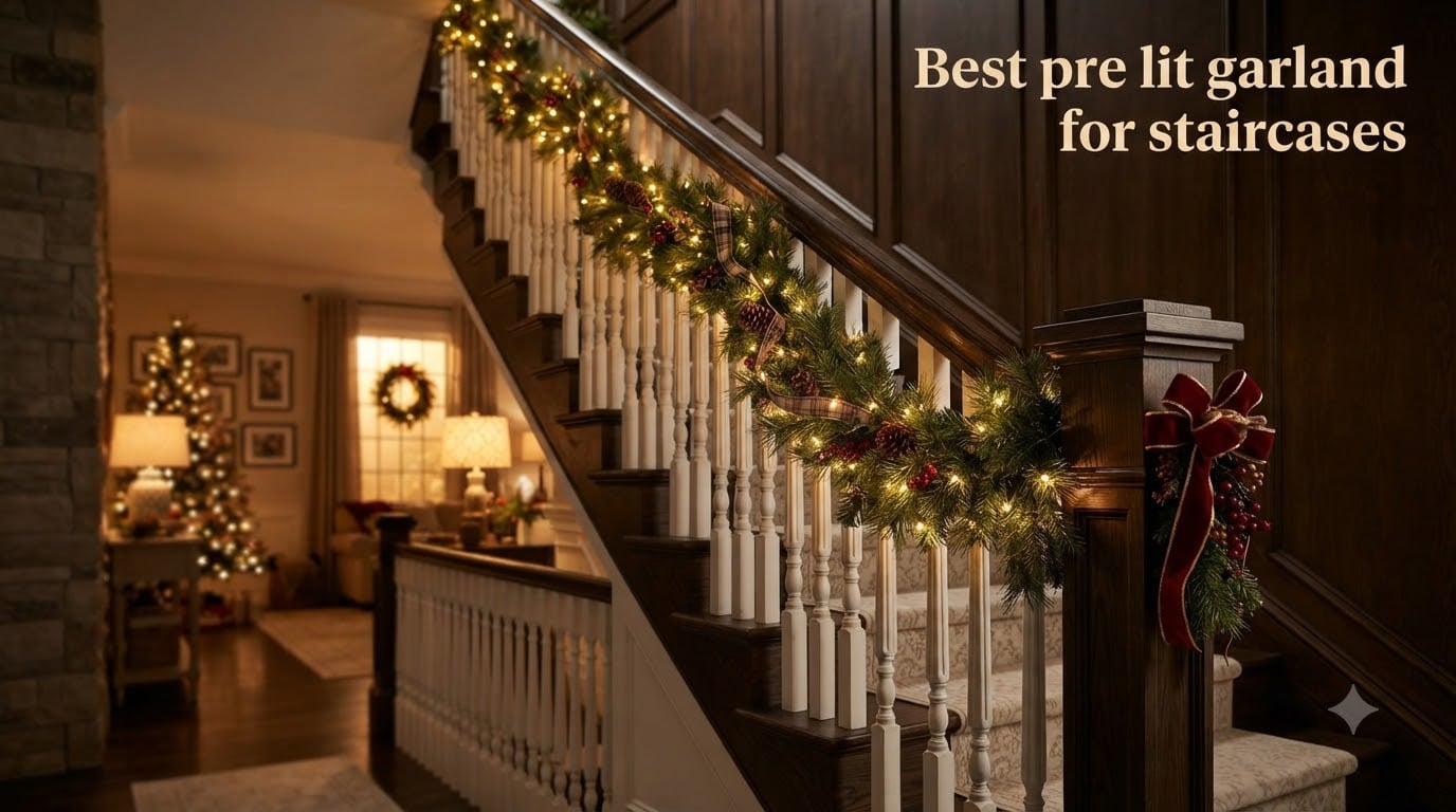 Best pre lit garland for staircases