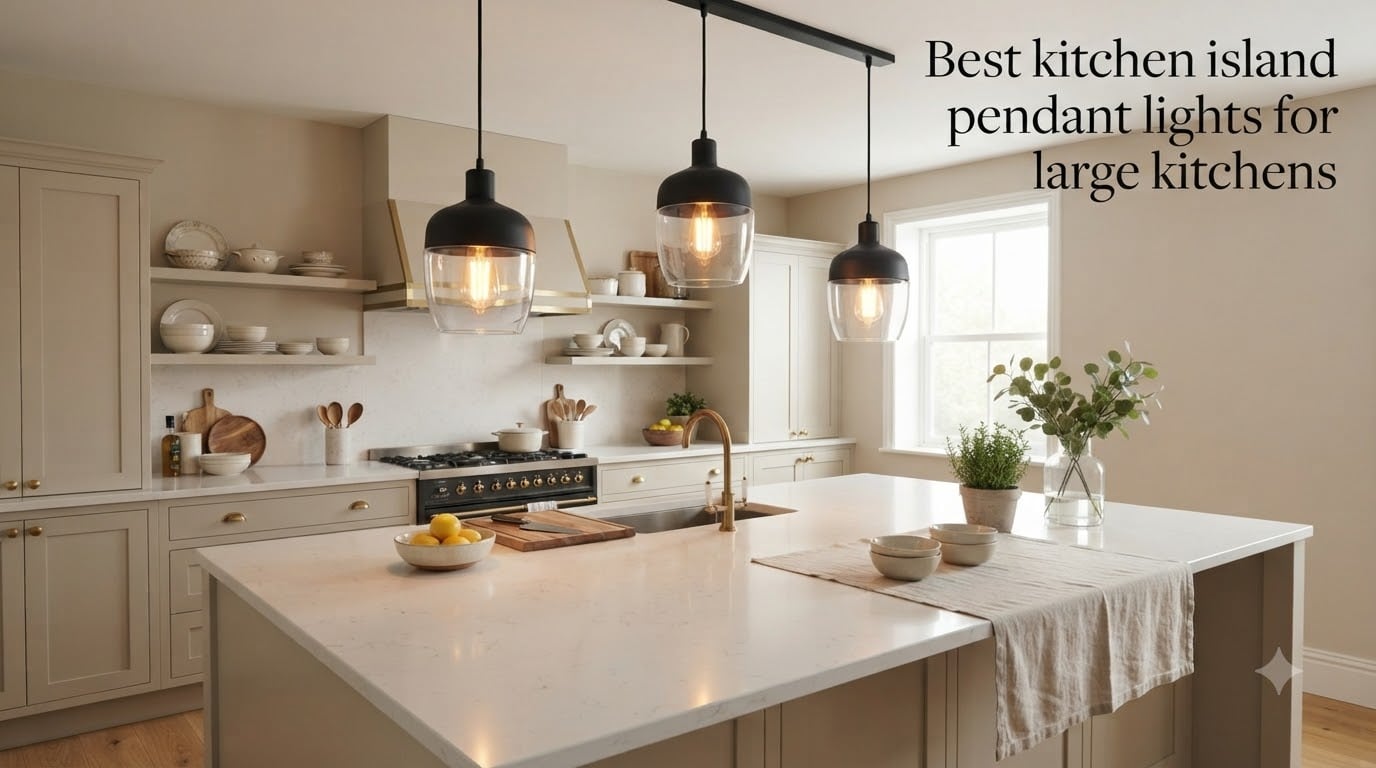 Best kitchen island pendant lights for large kitchens