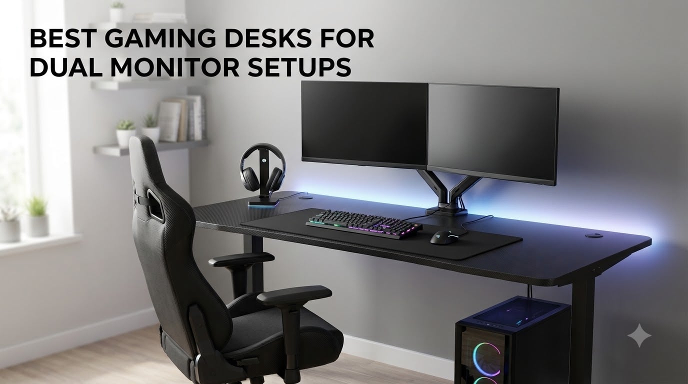 best gaming desks for dual monitor setups