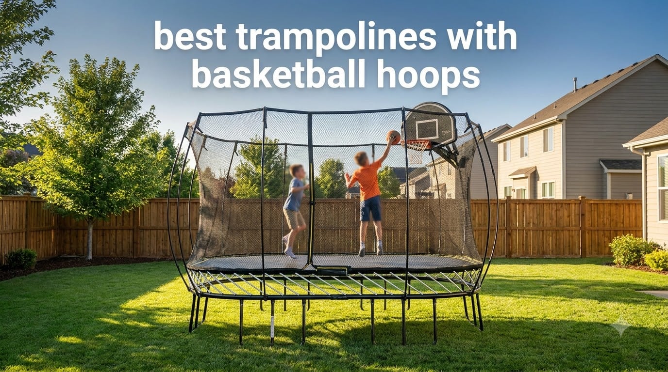 best trampolines with basketball hoops