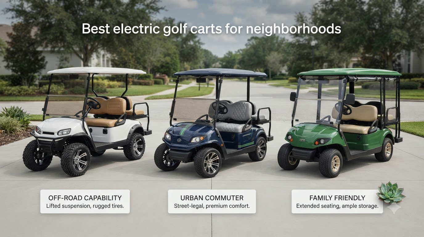 Best electric golf carts for neighborhoods