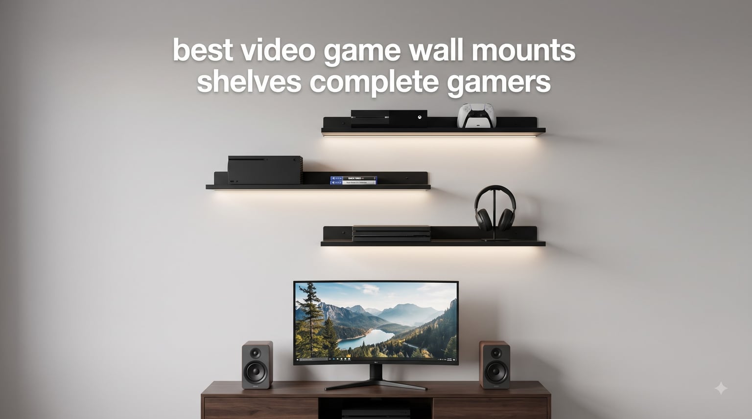 best video game wall mounts shelves complete gamers