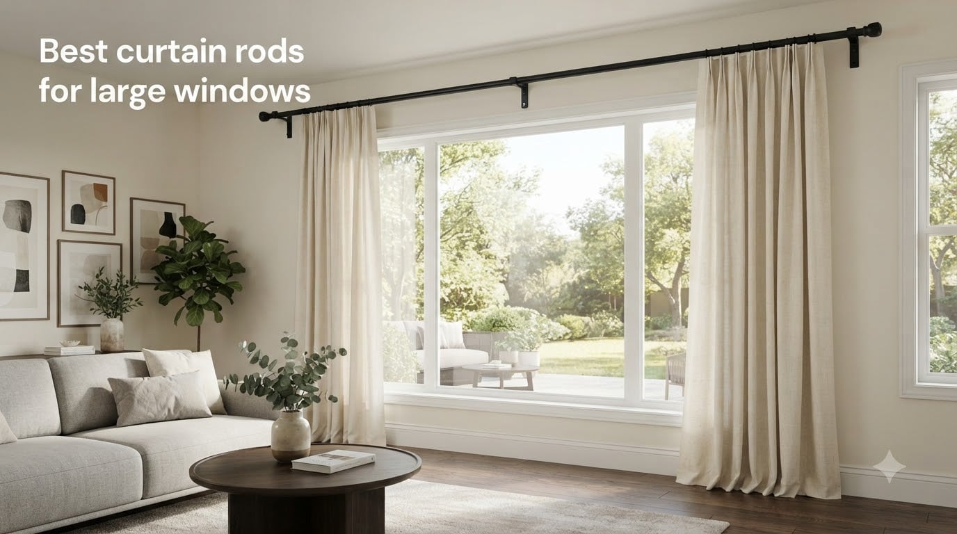 Best curtain rods for large windows
