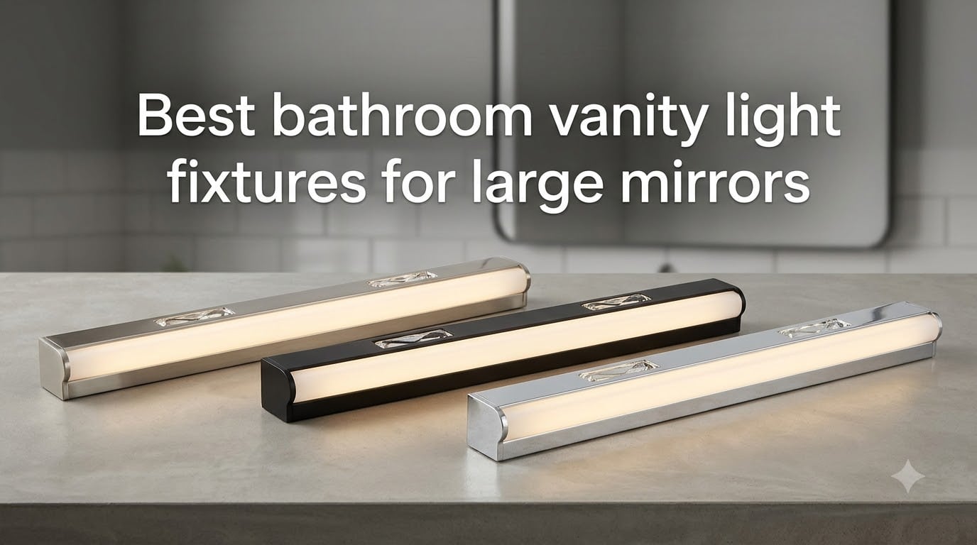 Best bathroom vanity light fixtures for large mirrors