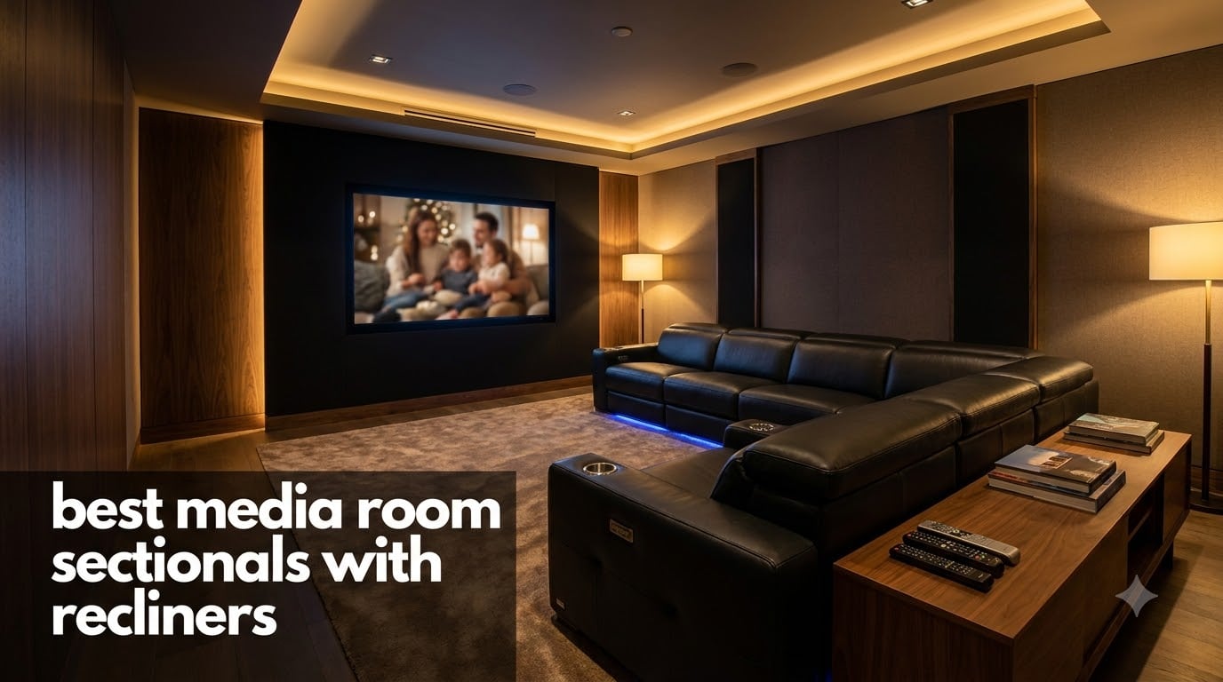 best media room sectionals with recliners