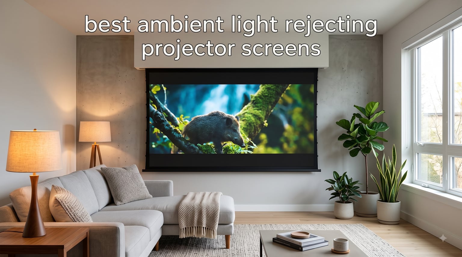 best ambient light rejecting projector screens