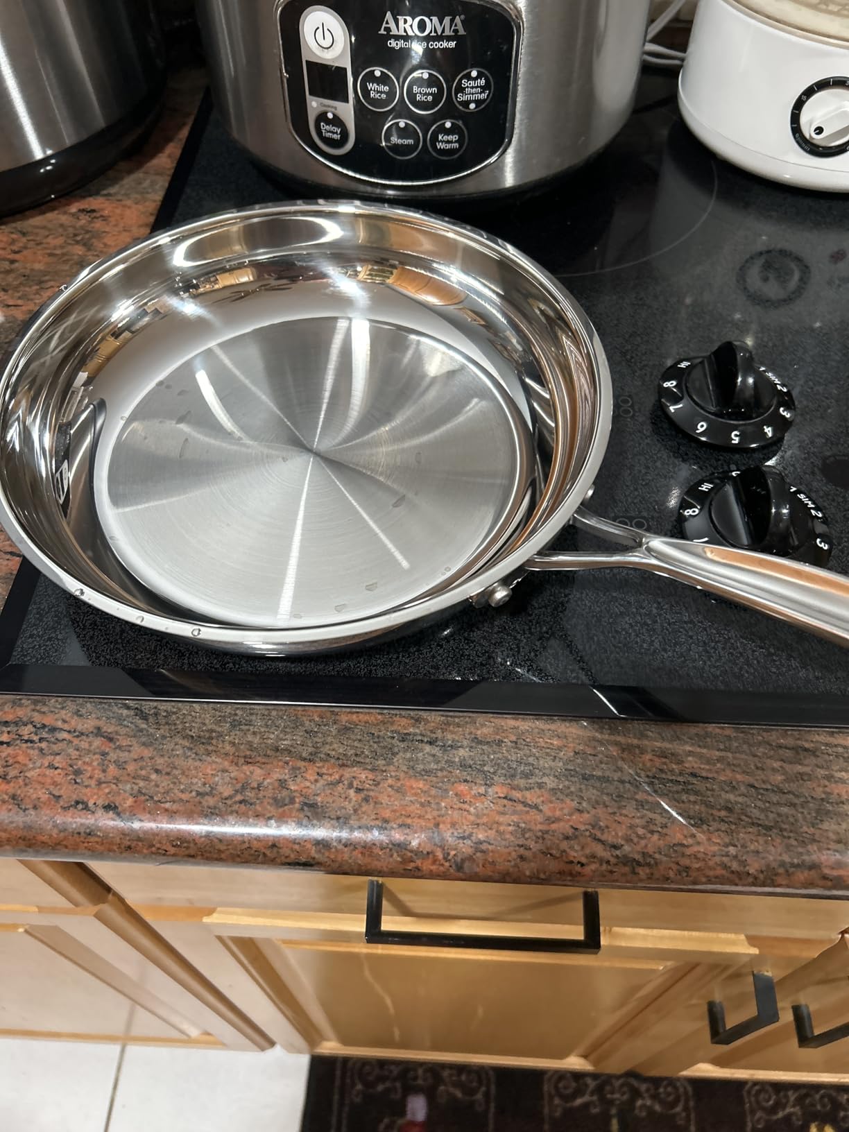 Cuisinart 8-Inch Open Skillet, Stainless Steel Skillet, Large Kitchen Pan, Dishwasher Safe, Compatible with Induction, Electric, Gas Cooktops, Oven Safe Saucepan, Cool Grip Handles customer photo 2