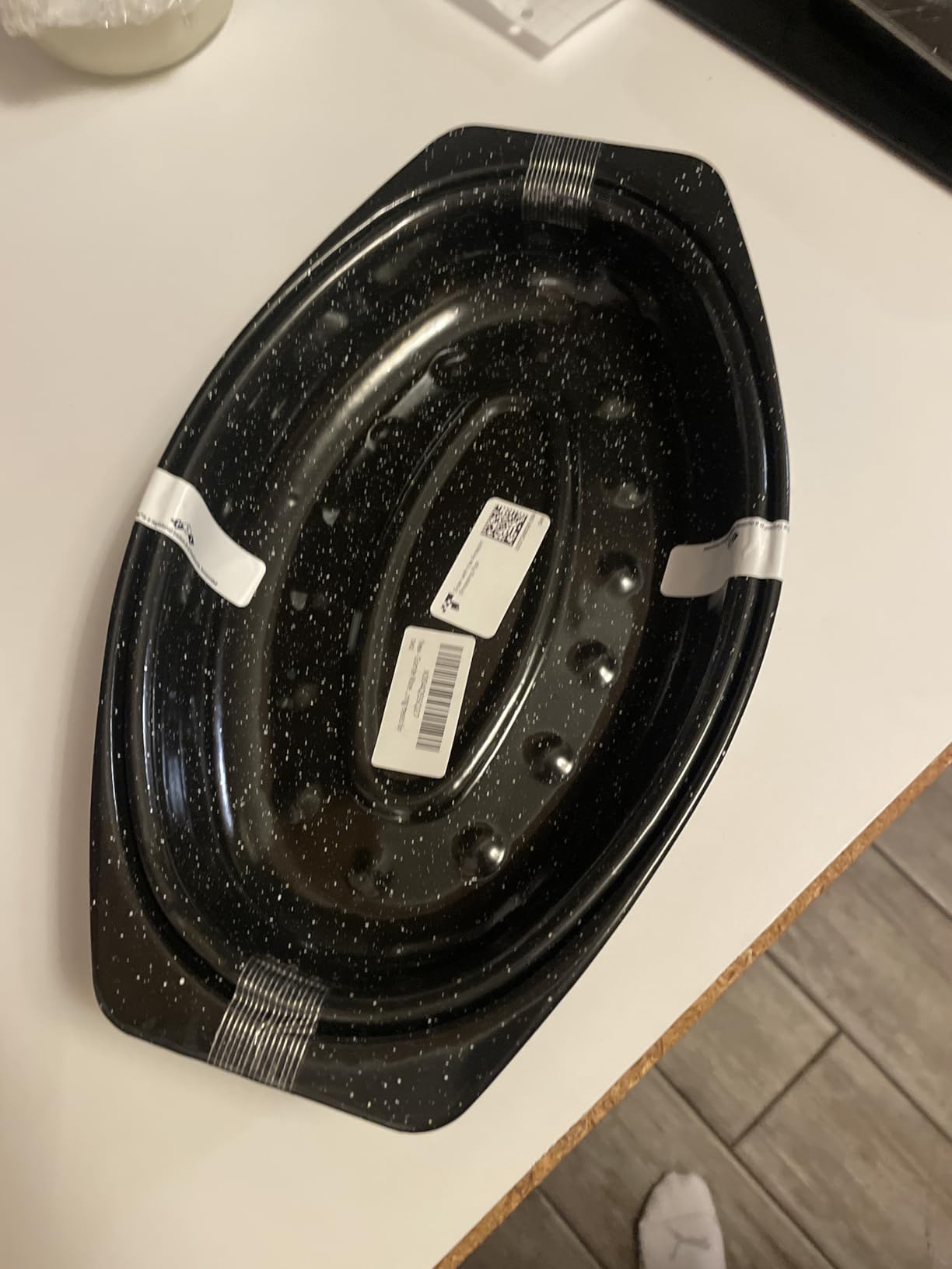Granite Ware Covered Oval Roaster, 20 Lb Capacity - Speckled Black customer photo 1