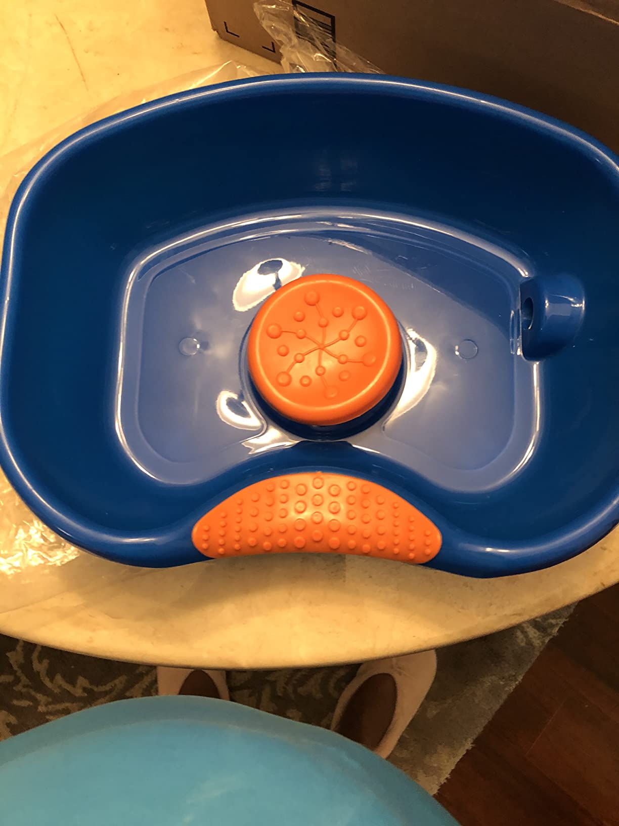 DMI Portable Shampoo Bowl for Bedside and Hair Washing, Hair Cuts and Coloring for the Elderly, Disabled, Bedridden and Handicapped, Blue customer photo 1