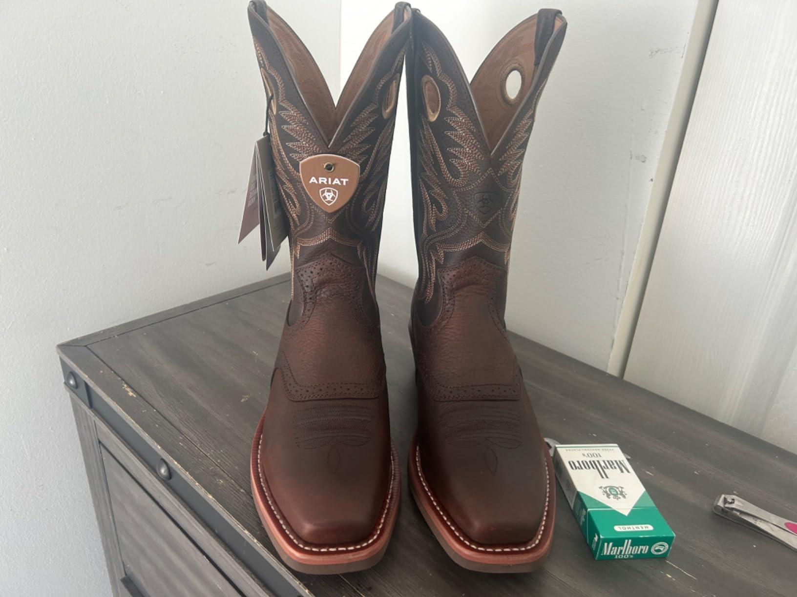 Ariat Heritage Roughstock Western Boot - Men's Square Toe Leather Work Boot customer photo 1