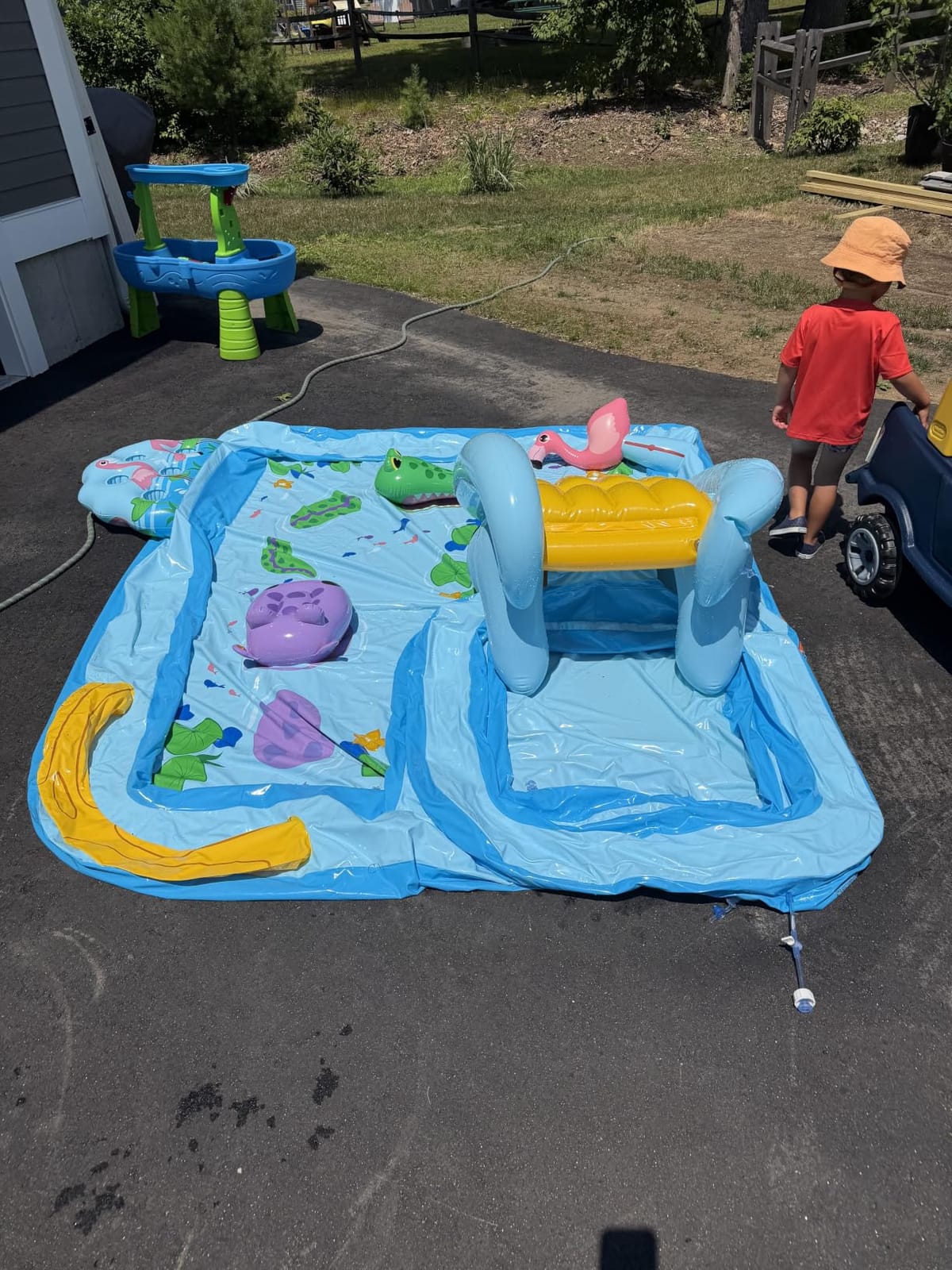 INTEX Rainbow Ring Inflatable Mini Water Slide Park & Kiddie Swimming Pool customer photo 1