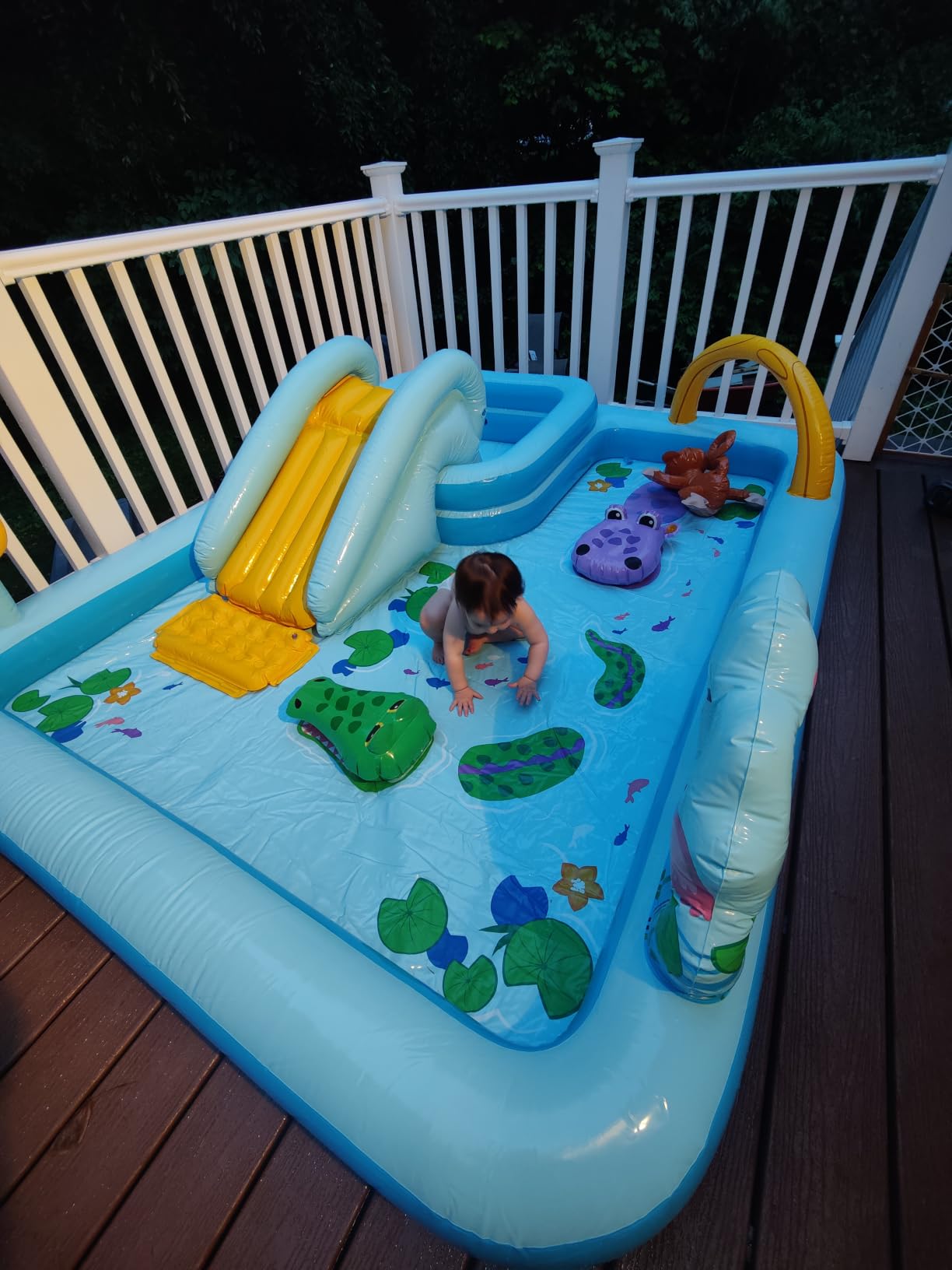 INTEX Rainbow Ring Inflatable Mini Water Slide Park & Kiddie Swimming Pool customer photo 2