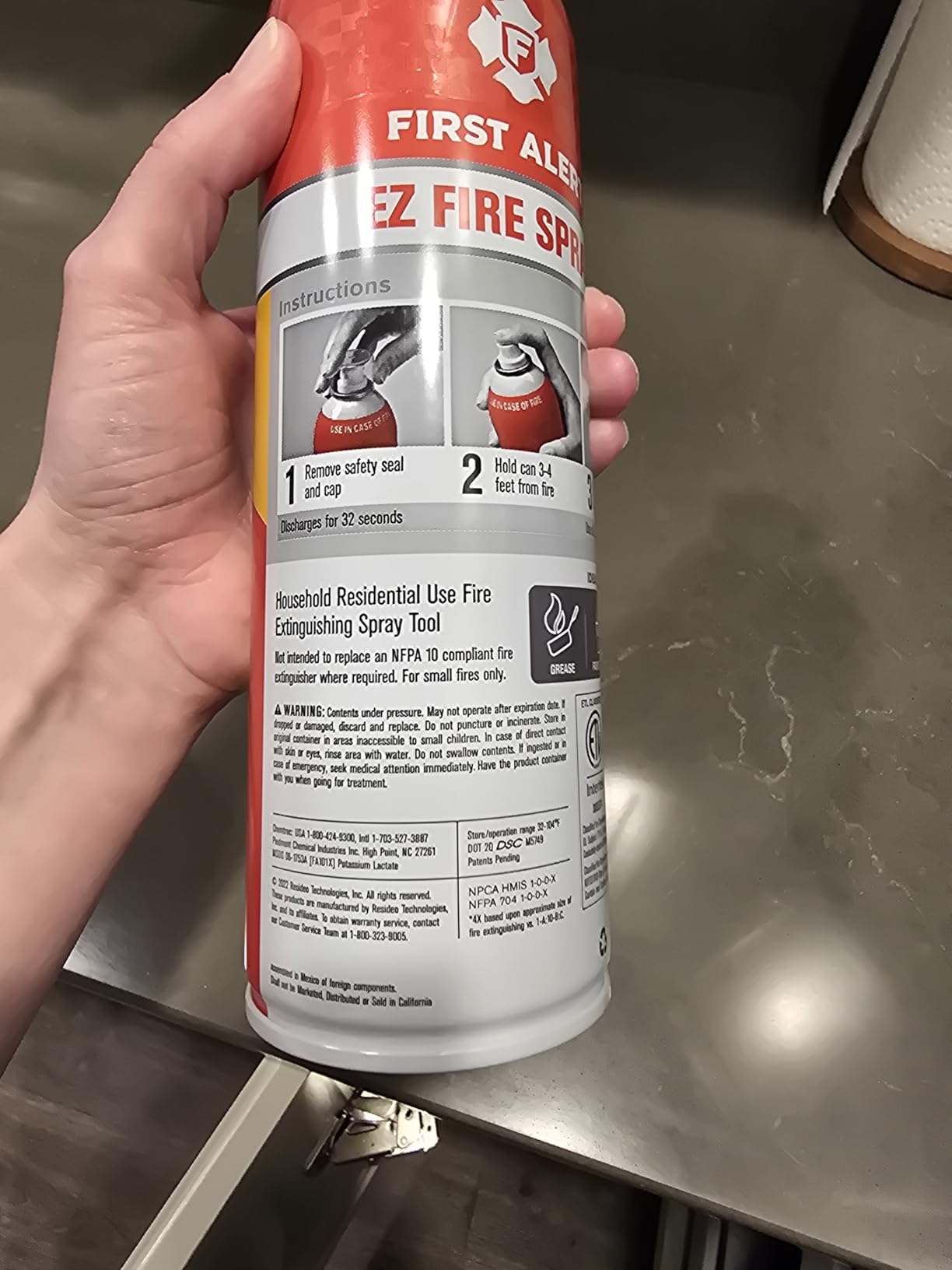 First Alert EZ Fire Spray, Extinguishing Aerosol Spray customer photo 2