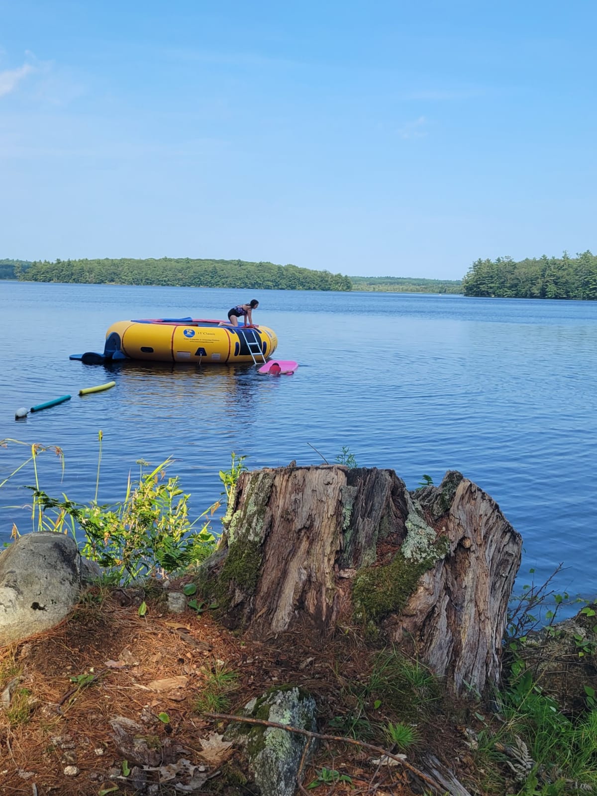 Island Hopper 15' Classic Water Trampoline Yellow for Lake – Commercial-Grade – Steel Frame and Springs for Maximum Bounce – Inflatable Trampoline Includes Ladder, Storage Bag customer photo 2