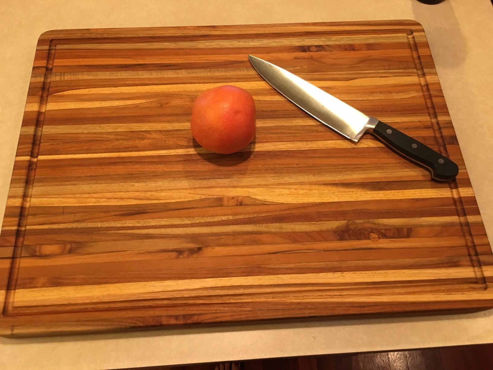 Teakhaus Edge-Grain Teak Wood Carving Board with Juice Groove, Extra Large customer photo 1