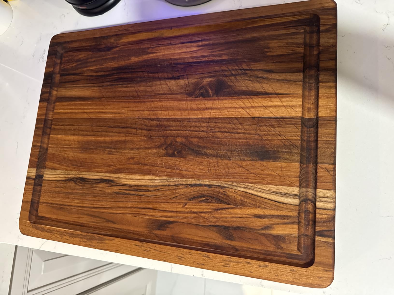 Teakhaus Edge-Grain Teak Wood Carving Board with Juice Groove, Extra Large customer photo 2