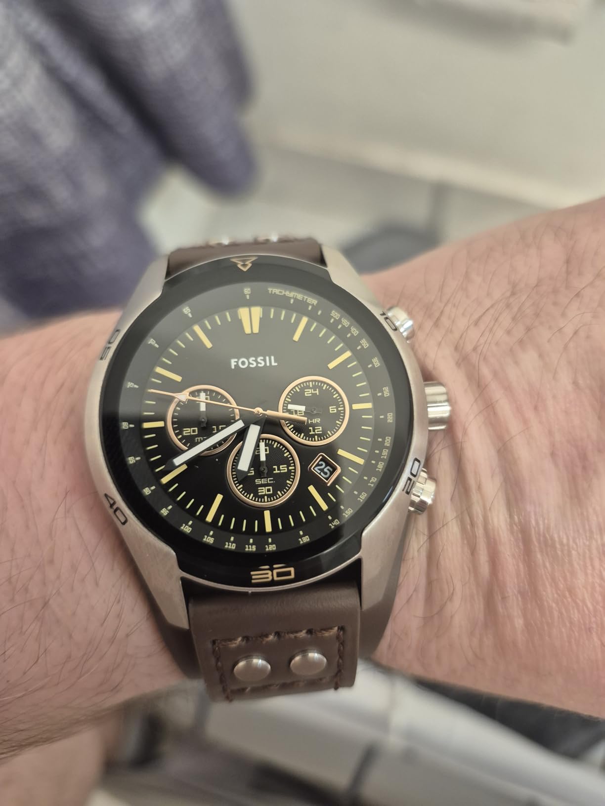 Fossil Coachman Quartz Chronograph Leather Watch for Men customer photo 1