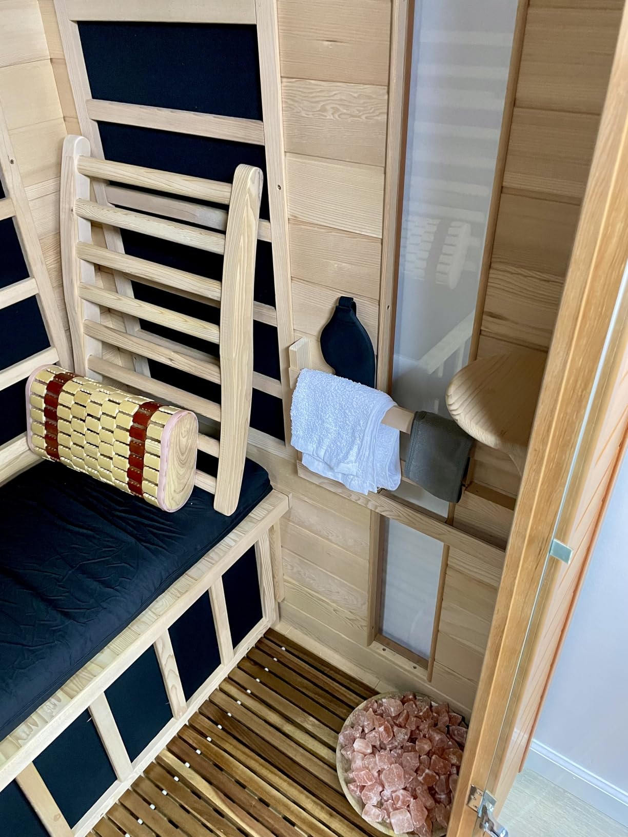 Dynamic Saunas Andora 2-Person Infrared Sauna with Red Light Therapy. customer photo 2