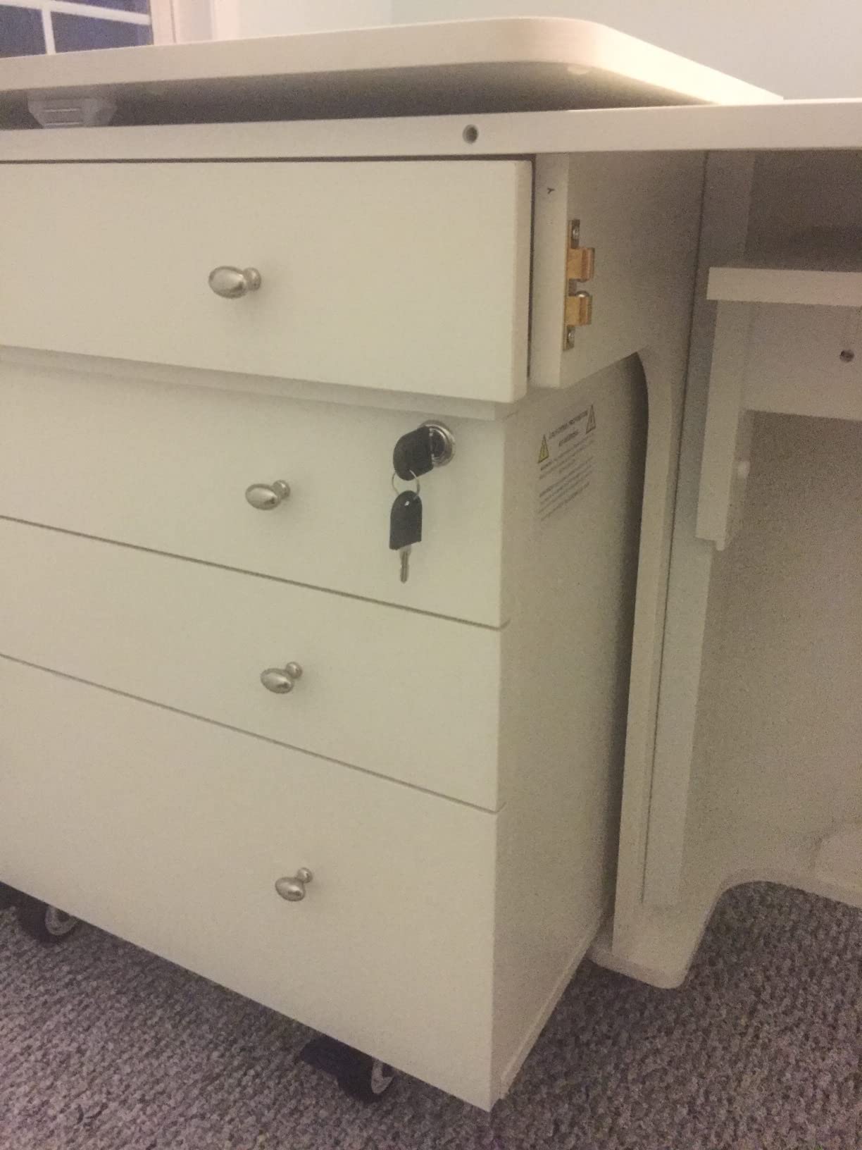 Kangaroo Kabinets K8805 Kangaroo and Joey, Sewing Cabinent and Three Drawer Storage Unit, Teak customer photo 2