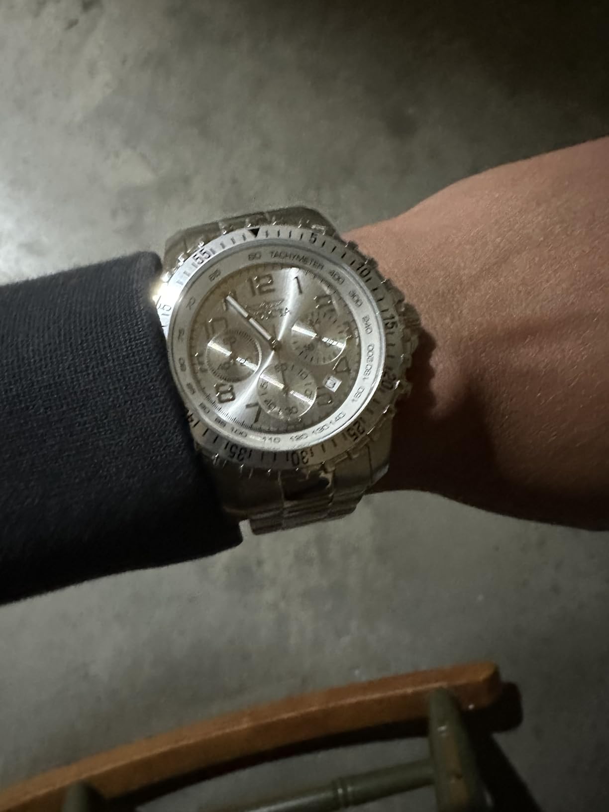 Invicta Men's 1326 Invicta II Chronograph Black Dial Two-Tone Stainless Steel Watch customer photo 2