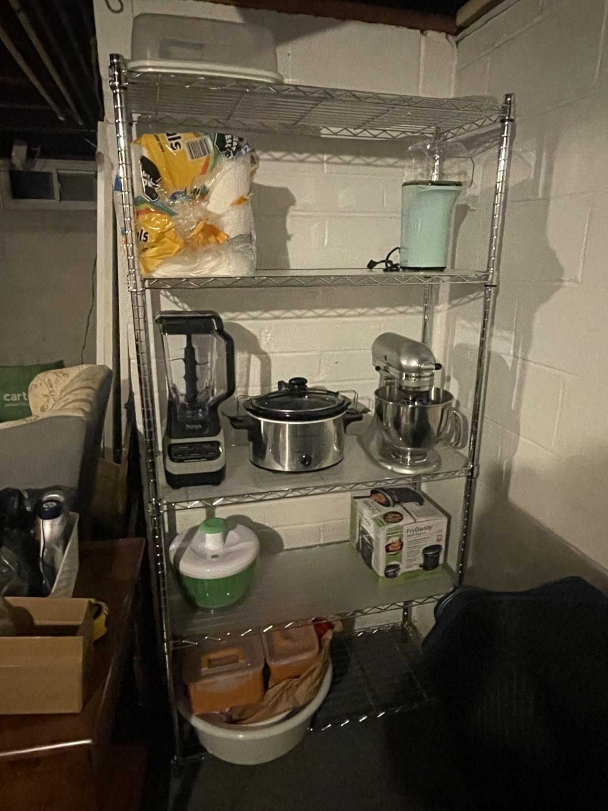 Honey-Can-Do 5-Tier Heavy Duty Adjustable Shelving Unit, 200-lb Per Shelf NSF Certified Metal Storage Rack, Chrome Wire Shelf for Garage Kitchen Pantry, 36 x 14 x 72 in customer photo 1