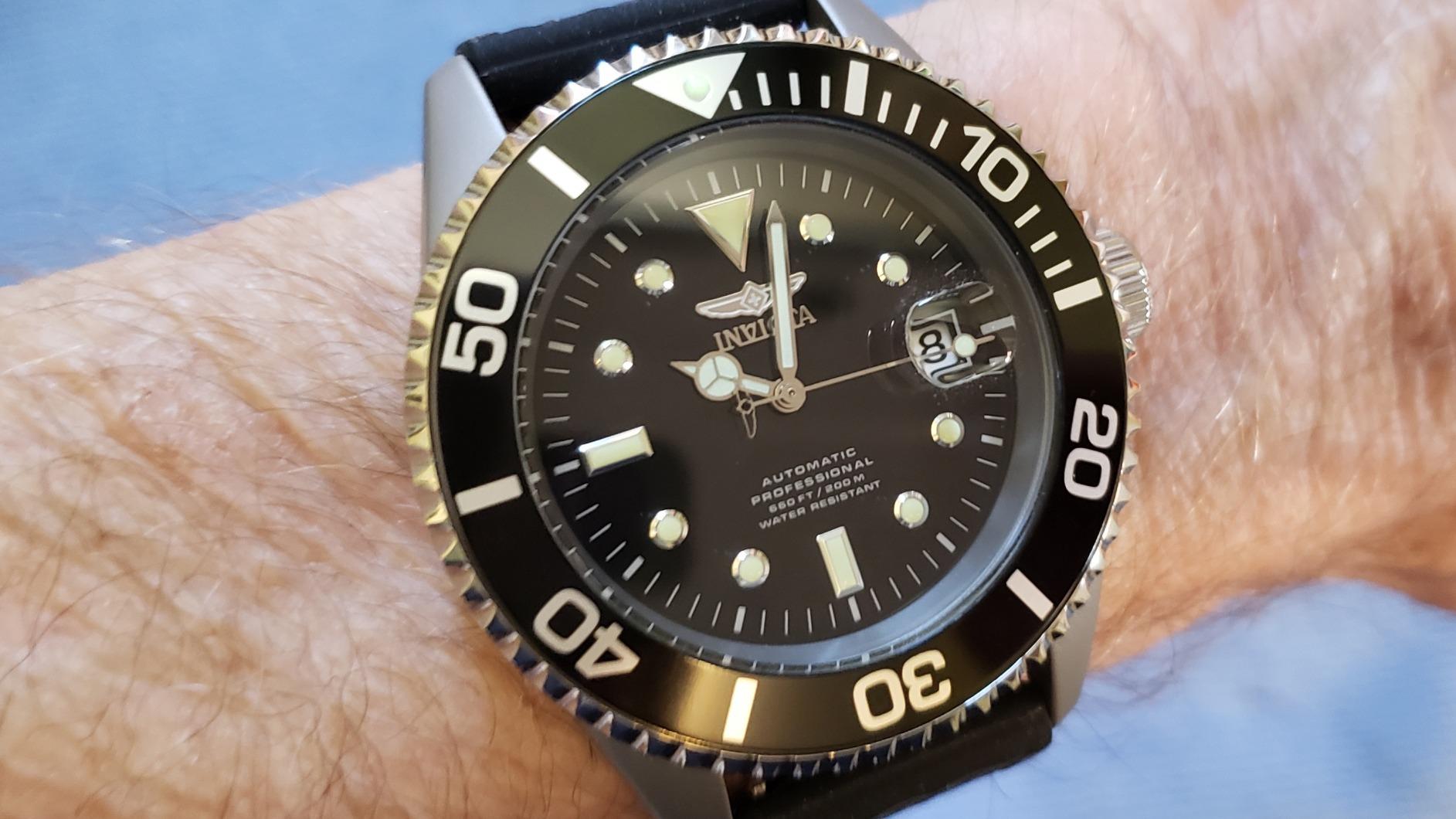 Invicta Men's 0420 Pro Diver Automatic Black Dial Titanium Watch customer photo 2