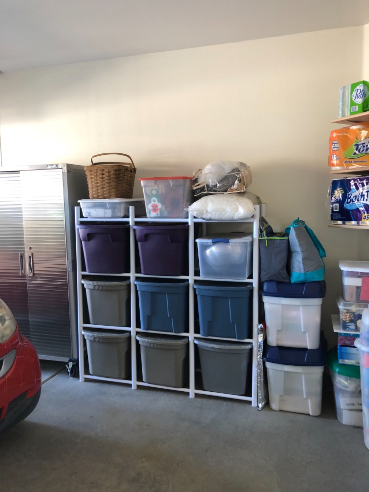 12 Compact Shelving system for storing plastic bins, totes and tubs. customer photo 1
