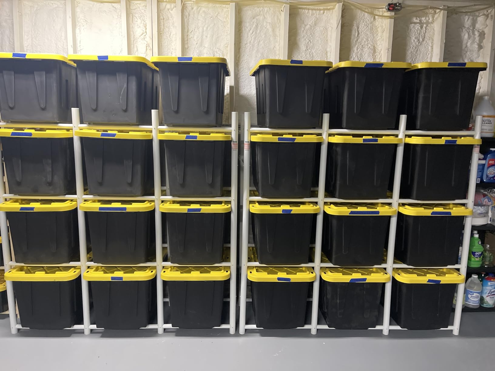 12 Compact Shelving system for storing plastic bins, totes and tubs. customer photo 2