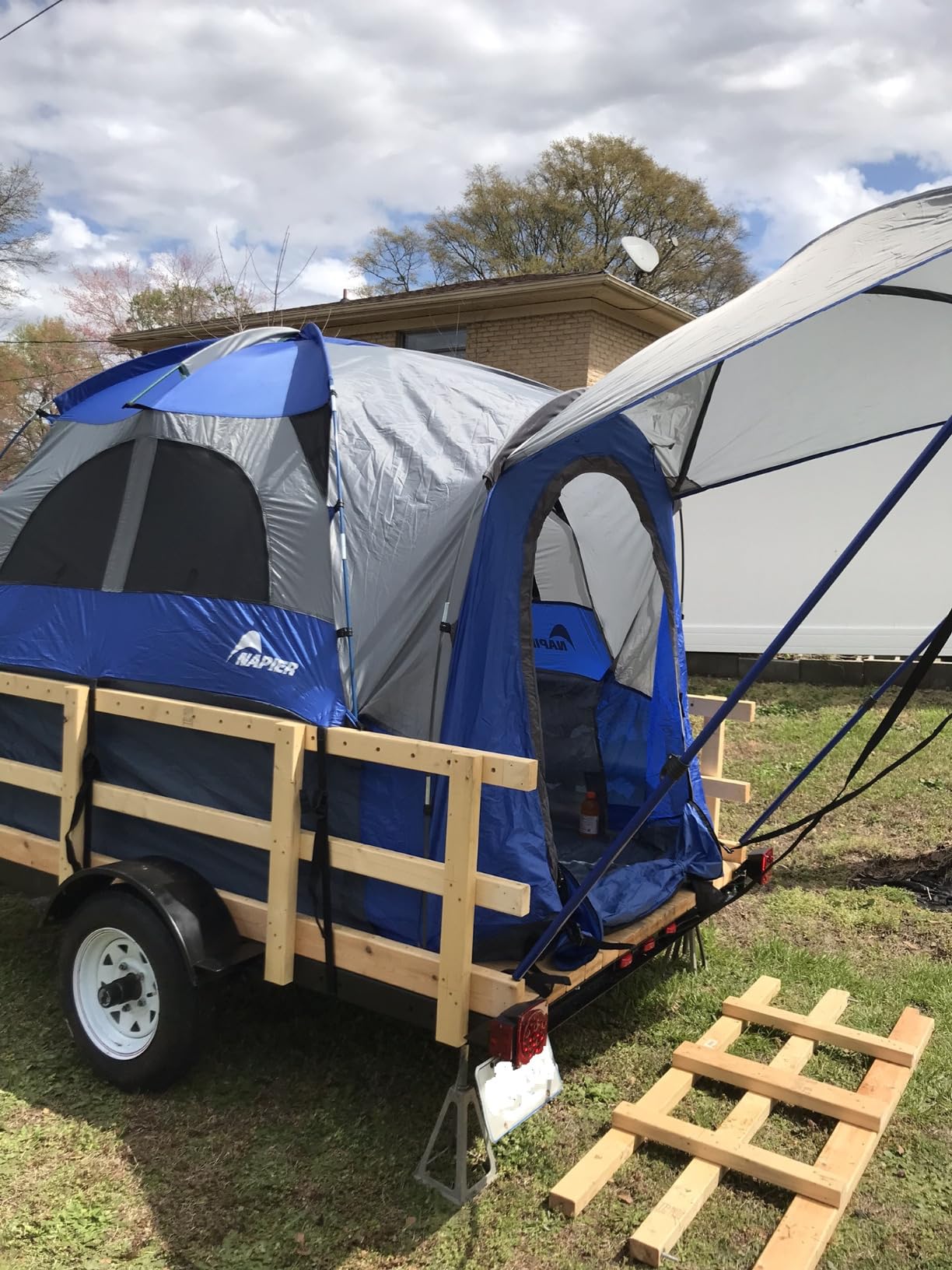 Napier Sportz Truck Tent | Pickup Truck Bed Camping Tent | Full Rainfly for Water Protection | Sturdy and Spacious 2-Person Truck Tent | Easy 15-Minute Setup | Blue/Gray customer photo 2
