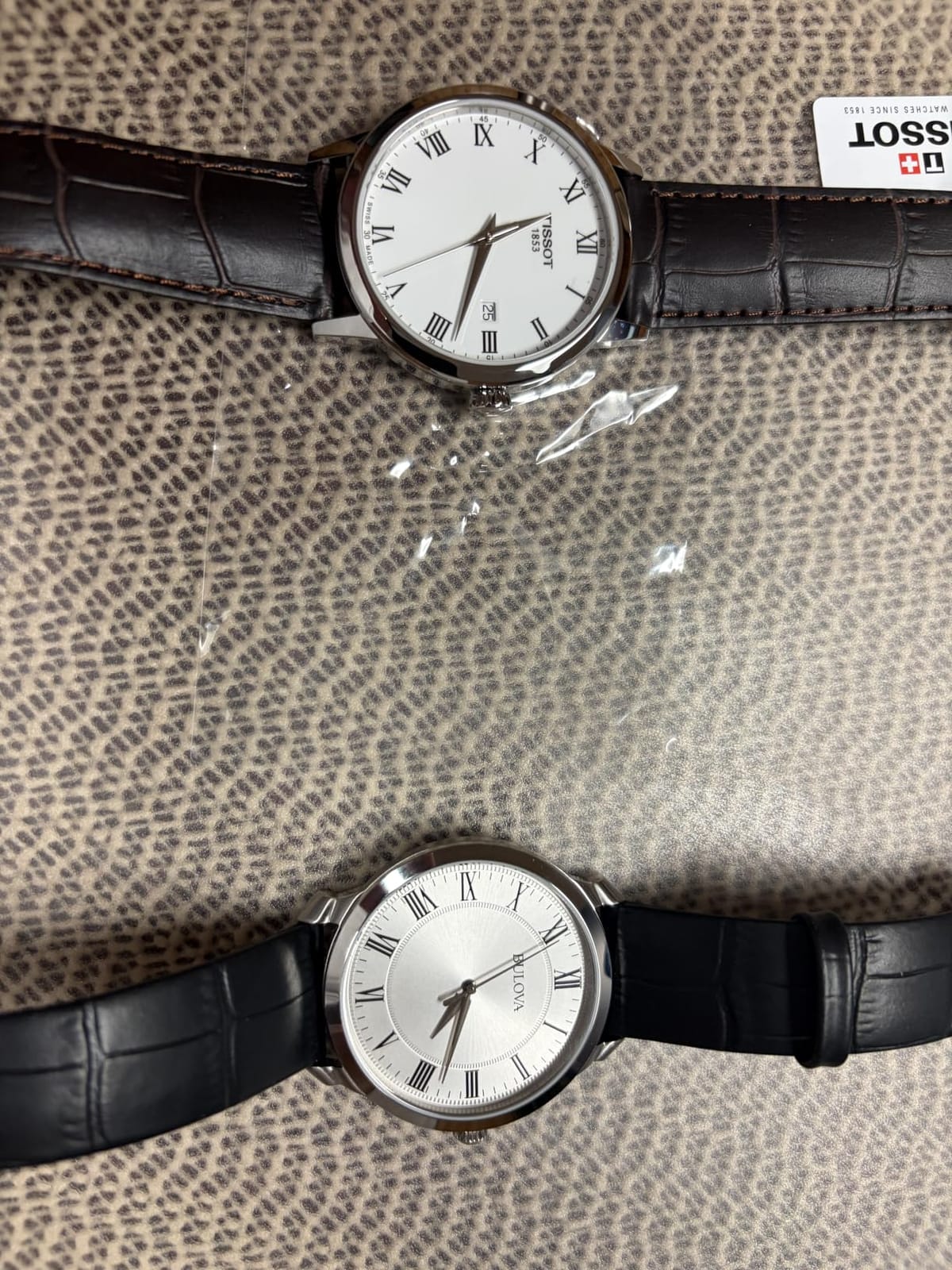 Bulova Men's Classic 3-Hand Quartz Black Leather Strap Watch, Roman Numeral Markers, 41mm customer photo 1