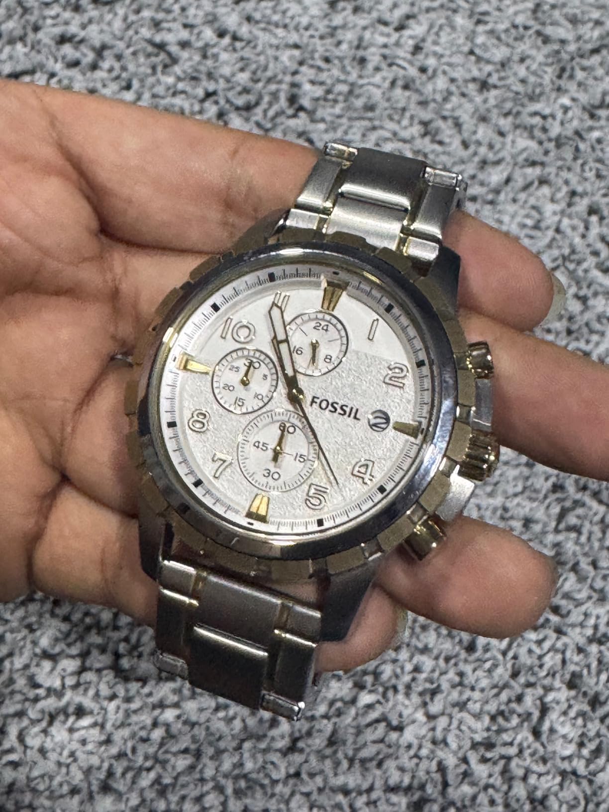 Fossil Men's Watch, Dean Quartz Stainless Steel Chronograph Watch for Men customer photo 2