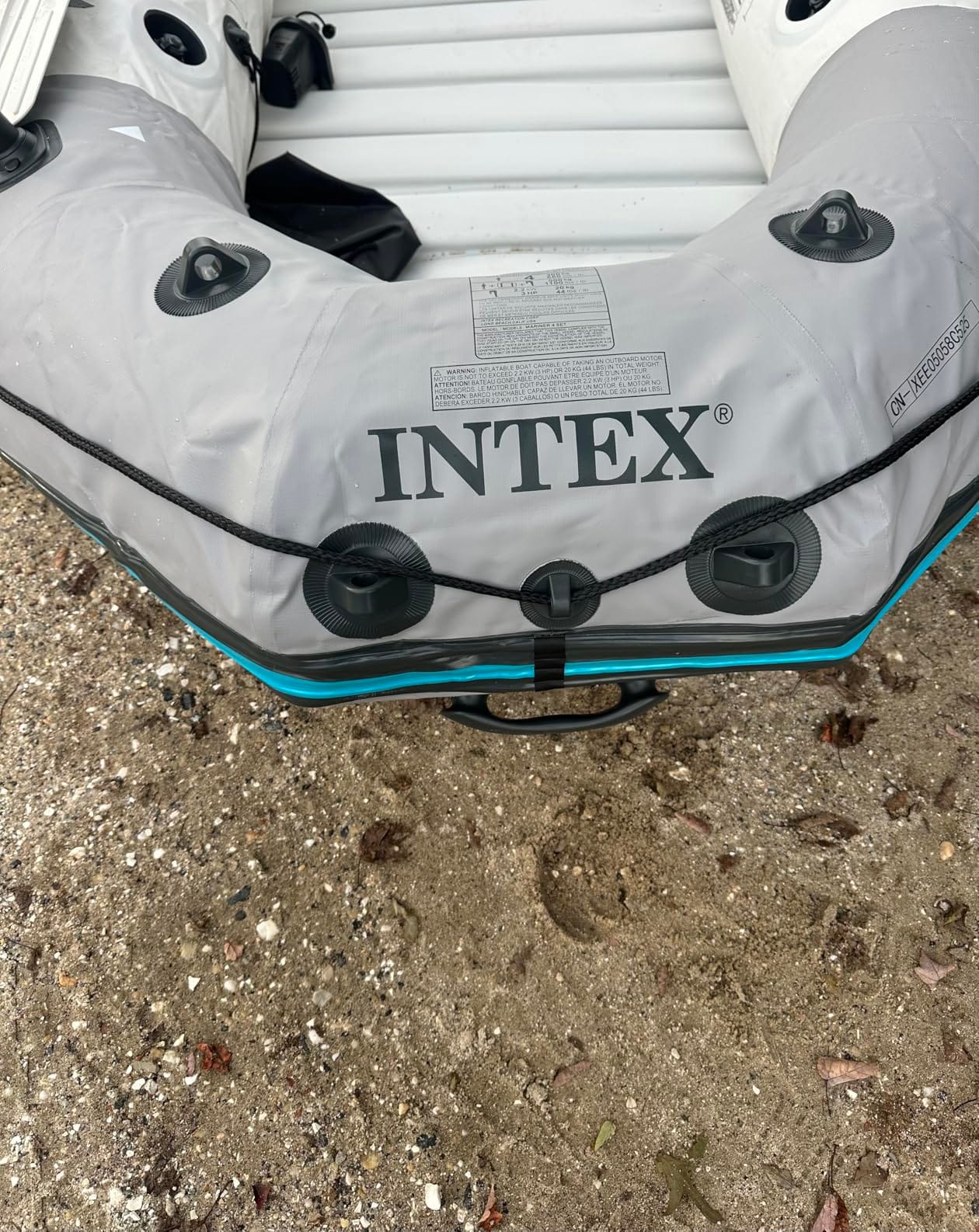 Intex Mariner Inflatable Boat Series: Includes Deluxe Boat Oars and High-Output Pump – SuperTough PVC – Wear-Resistant Keel – Removable Fishing Rod Holders – Heavy Duty Grab Handle customer photo 1