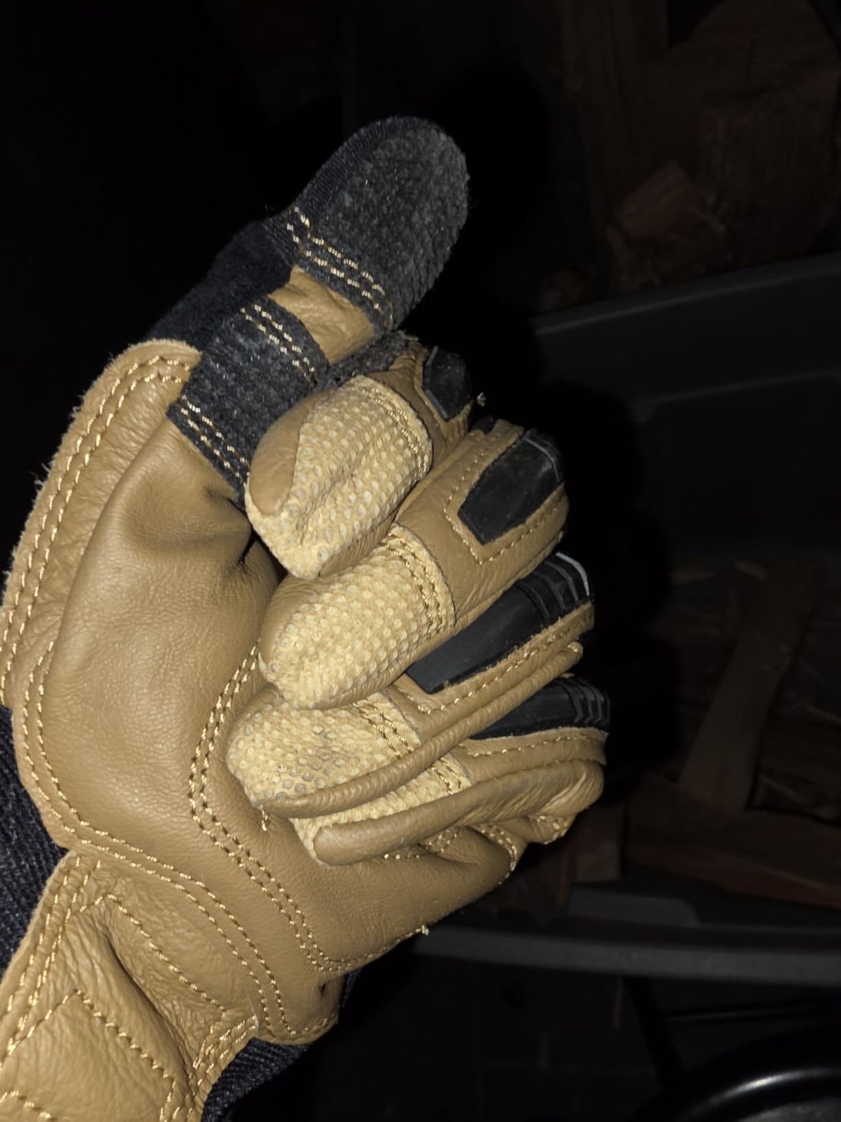 Ironclad Ranchworx Work Gloves RWG2, Premier Leather Work Glove, Performance Fit, Durable, Machine Washable, (1 Pair), RWG2-04-L,Brown/Black customer photo 1