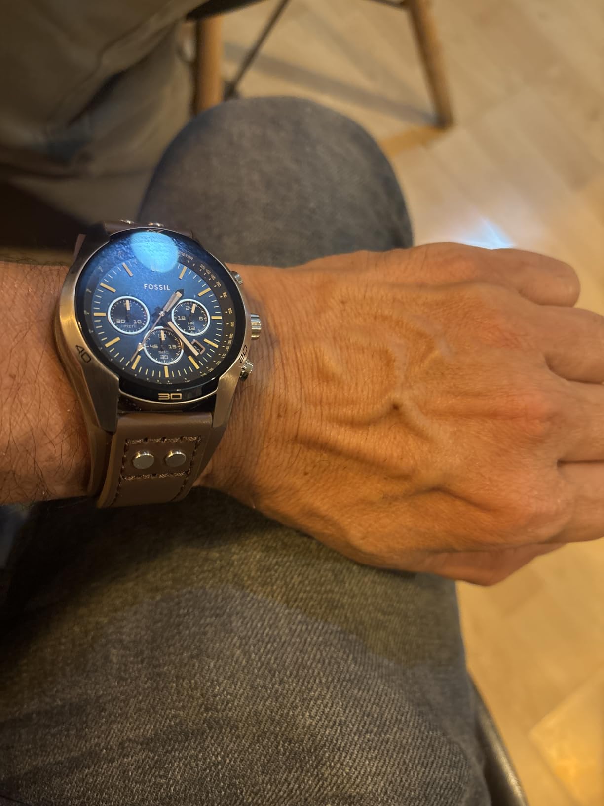 Fossil Coachman Quartz Chronograph Leather Watch for Men customer photo 2