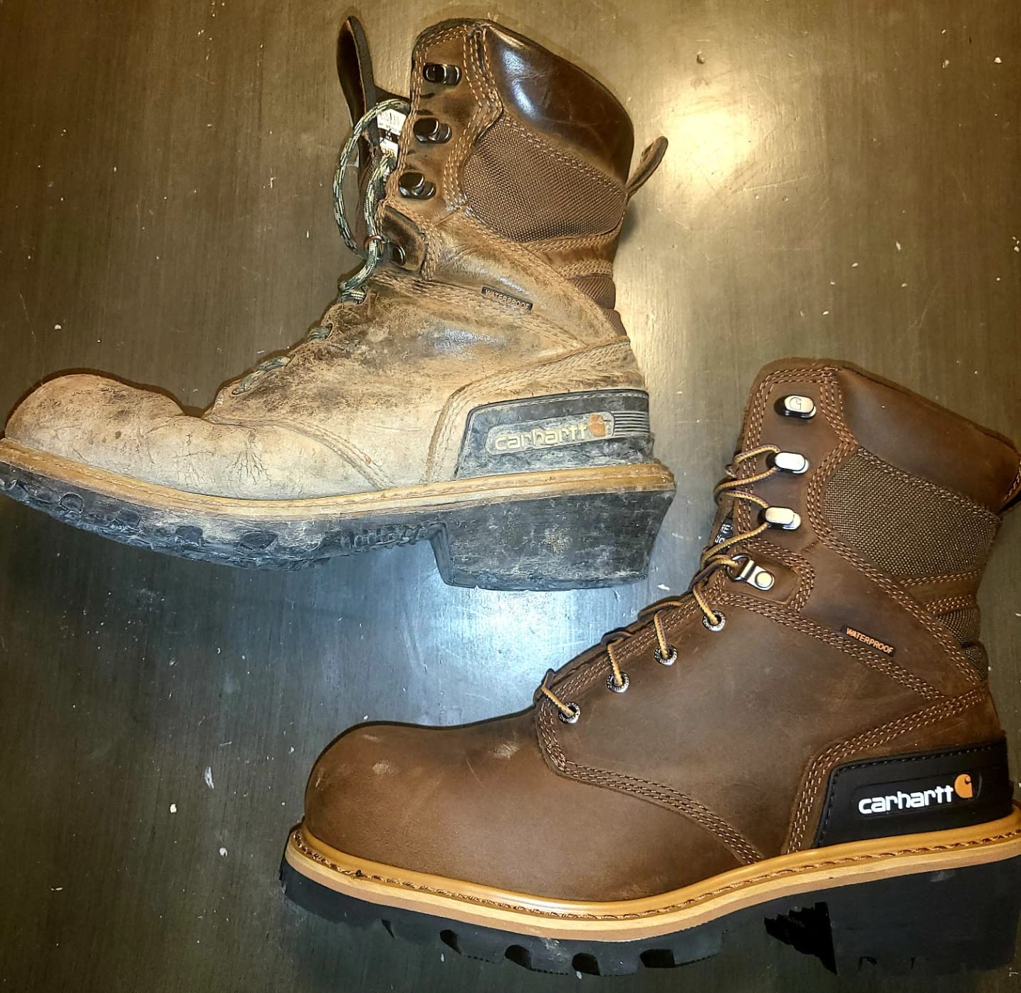 Carhartt 8” Waterproof Leather Logger Boot – Composite Toe Work Boots for Men with Goodyear Welt, Slip-Resistant Outsole, EH Rated customer photo 2
