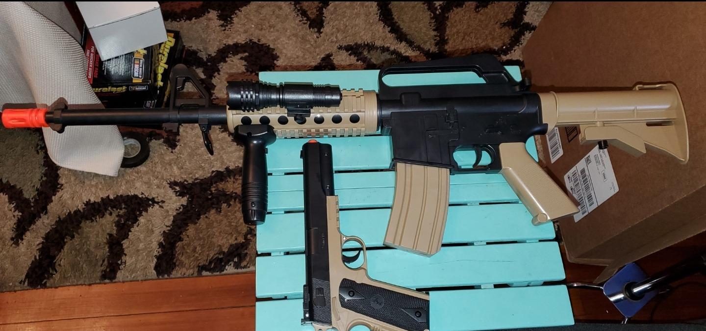 Soft Air COLT RIS Spring Airsoft Rifle and Pistol On-Duty Kit, Tan customer photo 2