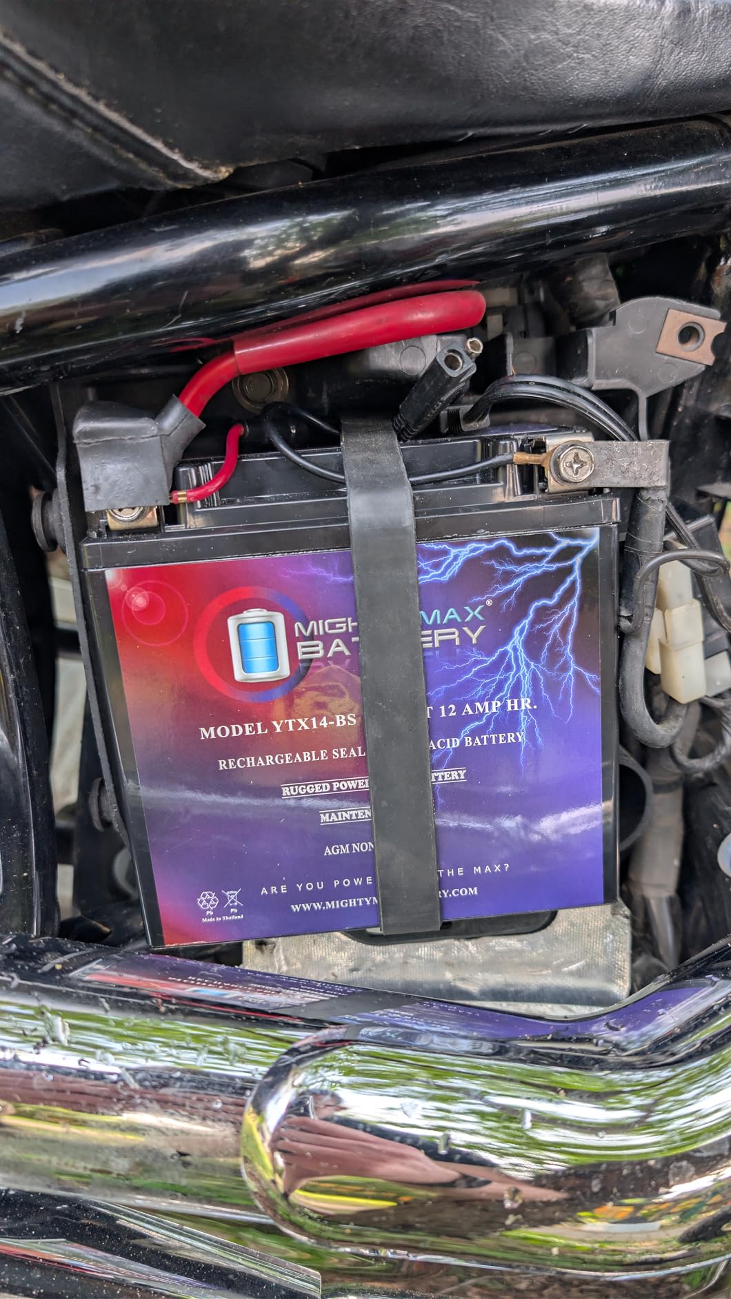 Mighty Max Battery YTX14-BS - 12 Volt 12 AH, 200 CCA, Rechargeable Maintenance Free SLA AGM Motorcycle Battery customer photo 2