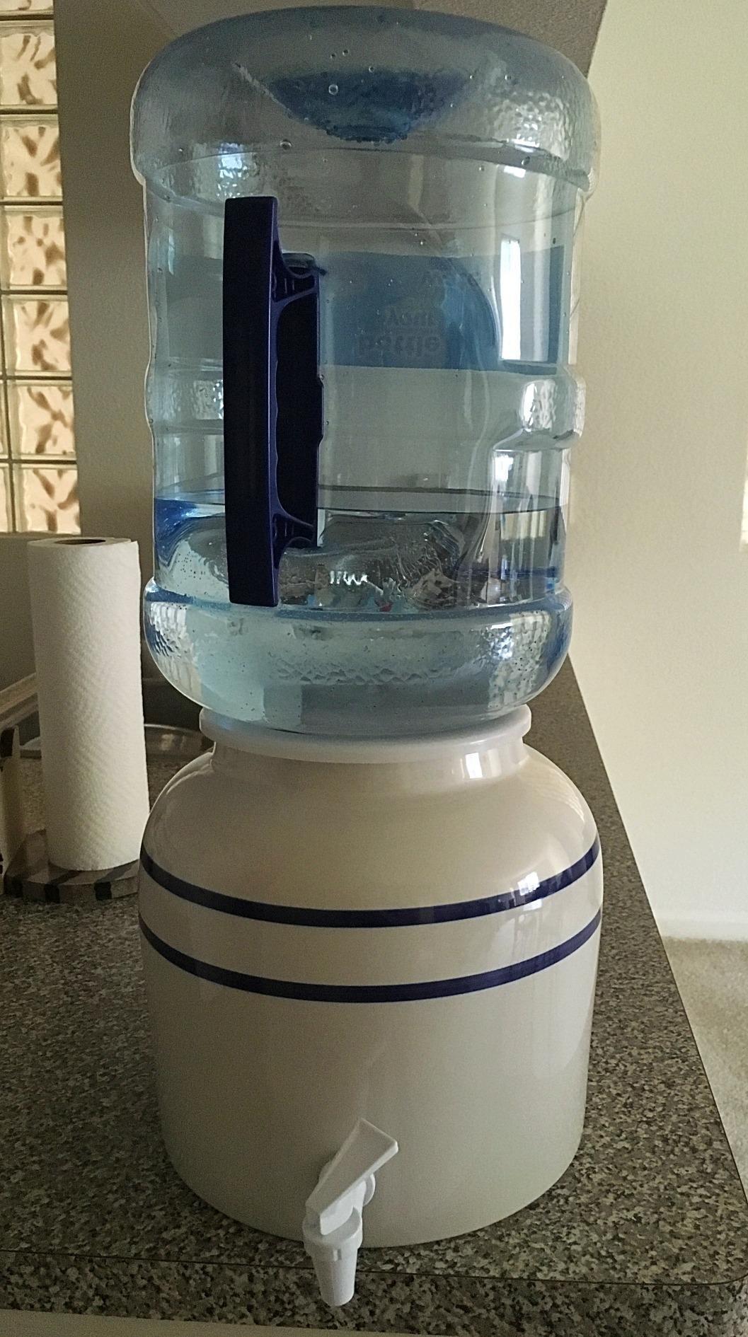 New Wave Enviro Porcelain Water Dispenser, Classic Blue Stripe customer photo 2