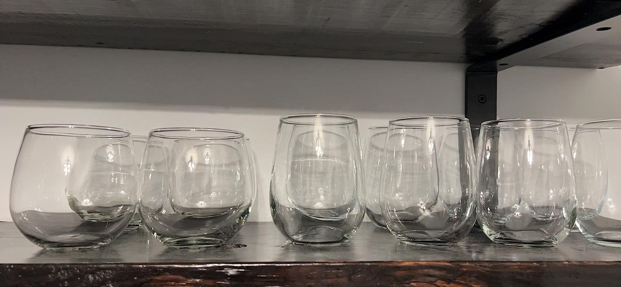 Libbey Stemless Wine Glasses Set of 12, Dishwasher Safe Set Of Wine Glasses, Perfect for Cocktails, Water, and Outdoor Glassware customer photo 1
