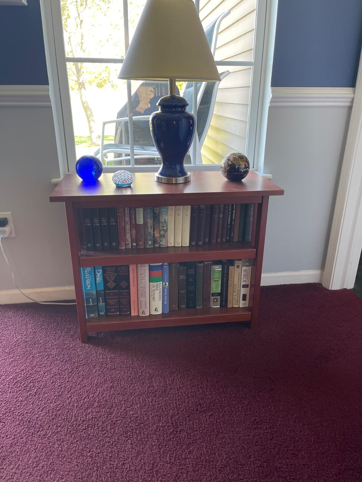Alaterre Mission Bookcase with Adjustable Shelf, Cherry, 24”W x 48”H customer photo 1