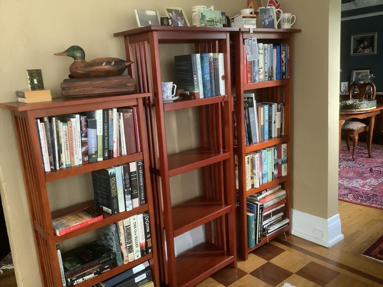 Alaterre Mission Bookcase with Adjustable Shelf, Cherry, 24”W x 48”H customer photo 2