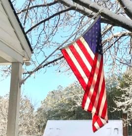 Grace Alley 6 Ft Tangle Free Spinning Flag Pole, White Aluminum customer photo 2