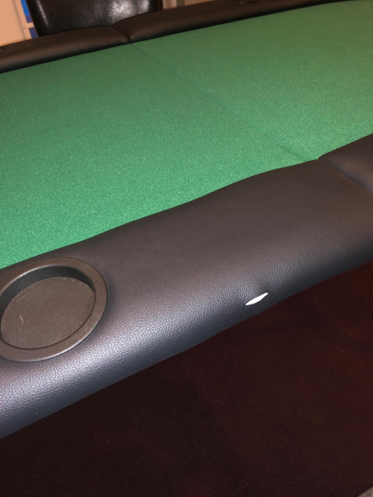 GIANTEX 8 Player Poker Table Foldable, Folding Card Board Game Table w/8 Cup Holders & Comfy Armrests, Casino Grade Felt, Portable Oval Texas Holdem Blackjack Poker Tables, No Assemble Required customer photo 1