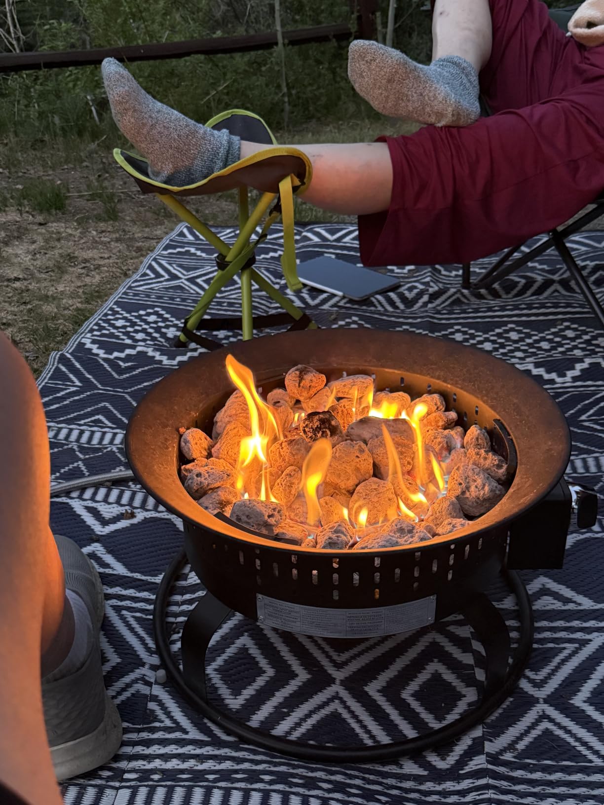 GasBRUH Outdoor Portable Propane Fire Pit, 19-Inch,60,000 BTU with Cover&Carry Kit,Camping Propane Fire Pits,Gas Firebowl,Portable Gas Fire Pit for Outside Patio,Backyard,Camping,RV,Deck,Tailgating customer photo 1