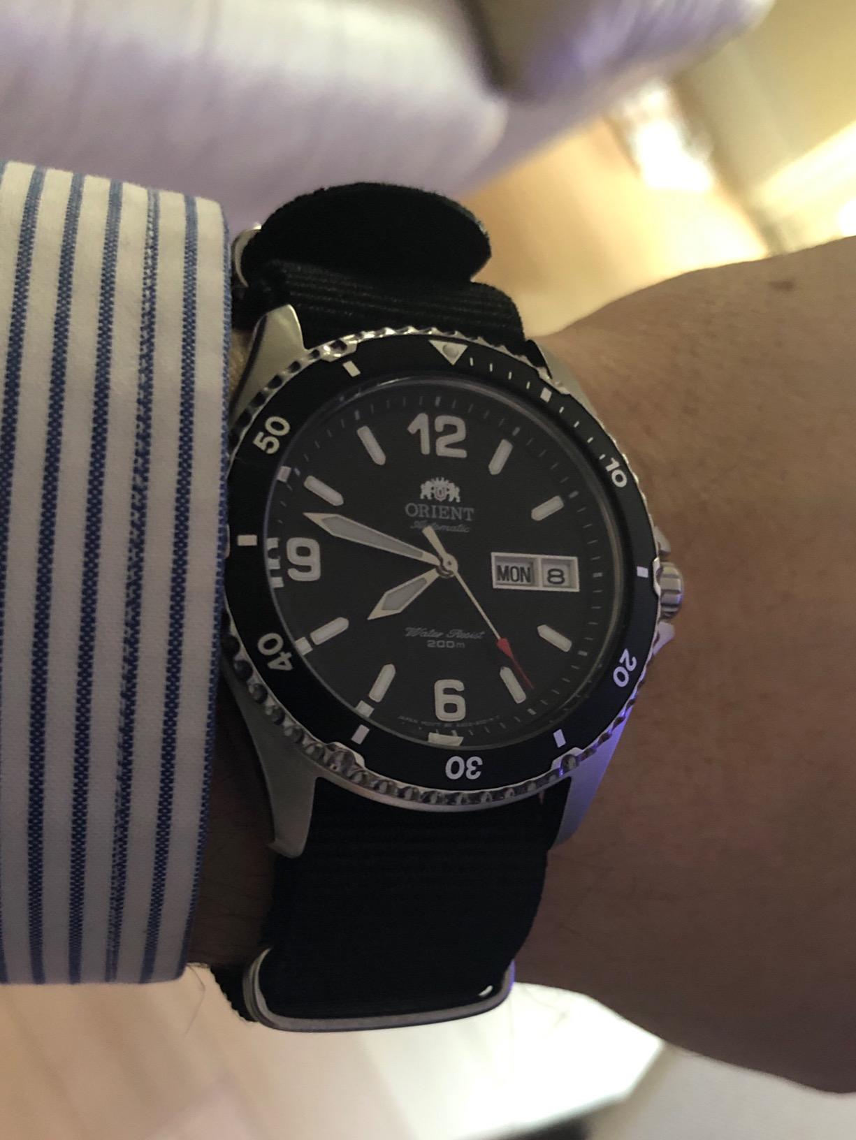 Orient Mako II | Automatic / Hand-Winding Movement | 41.5 mm Case Diameter | 200 m Water Resistance | Diver Style | Day & Date customer photo 2