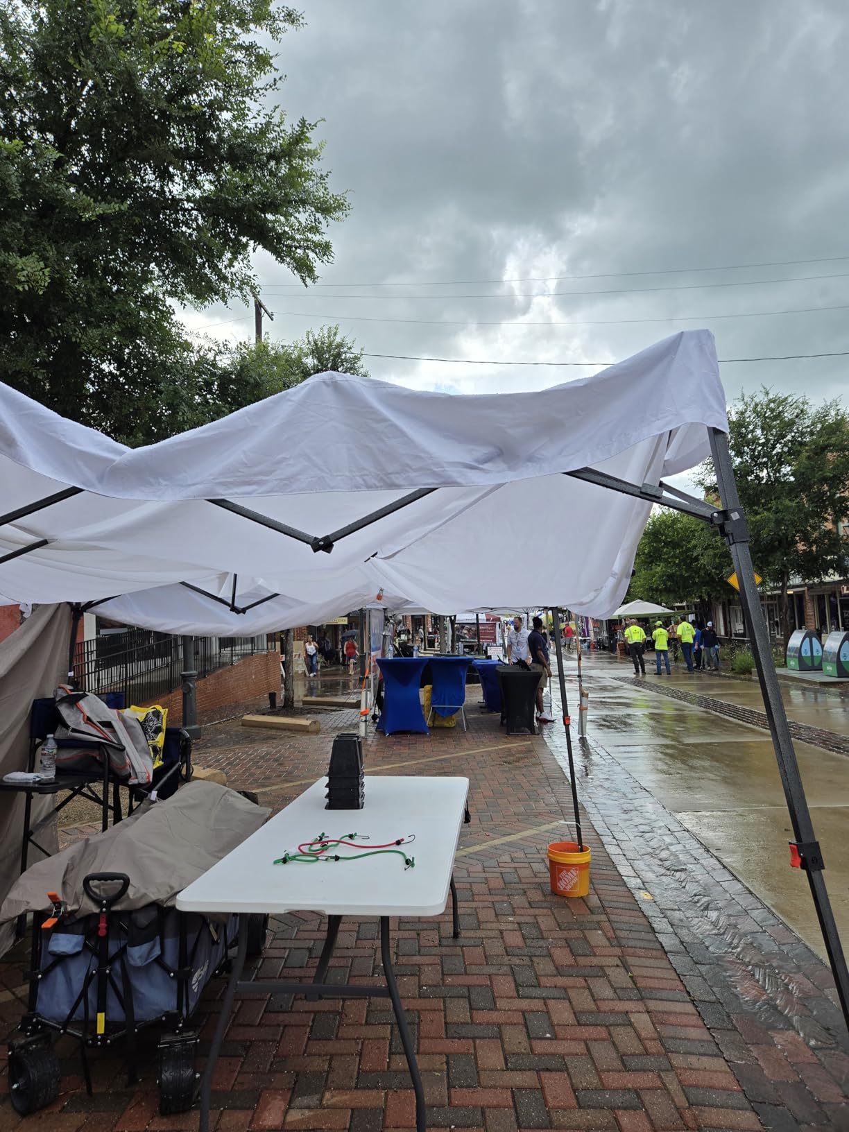 Eurmax USA 10x10 Pop Up Canopy Tent,Commercial Tent with Patented No-Tip Rolling Bag,4 Zippered Removable Walls,UV & Water Resistant Canopy Top,Heavy Duty Outdoor Gazebo,Instant Shelter(White) customer photo 1